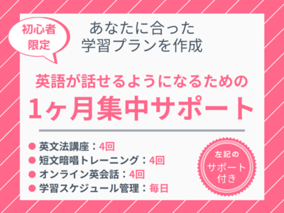 オンライン講座 英語が話せるようになるための 1ヶ月集中 サポート By 中村 真一 ストアカ