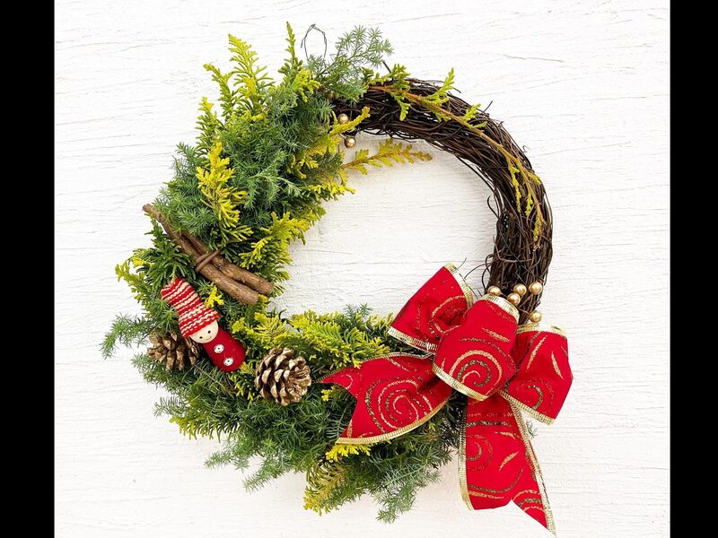 4.クリスマスハーフリース 本物の木で作るクリスマスのハーフリース（4歳以上親子参加可能