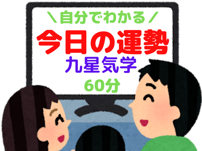 開運朝活！九星気学で毎日ハッピー今日の運勢の見方を６０分でマスターの画像