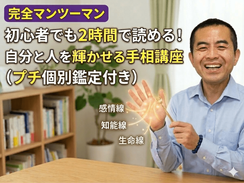 占い師さん向きの手相講座 自分の未知なる可能性を発見できる！ 手相