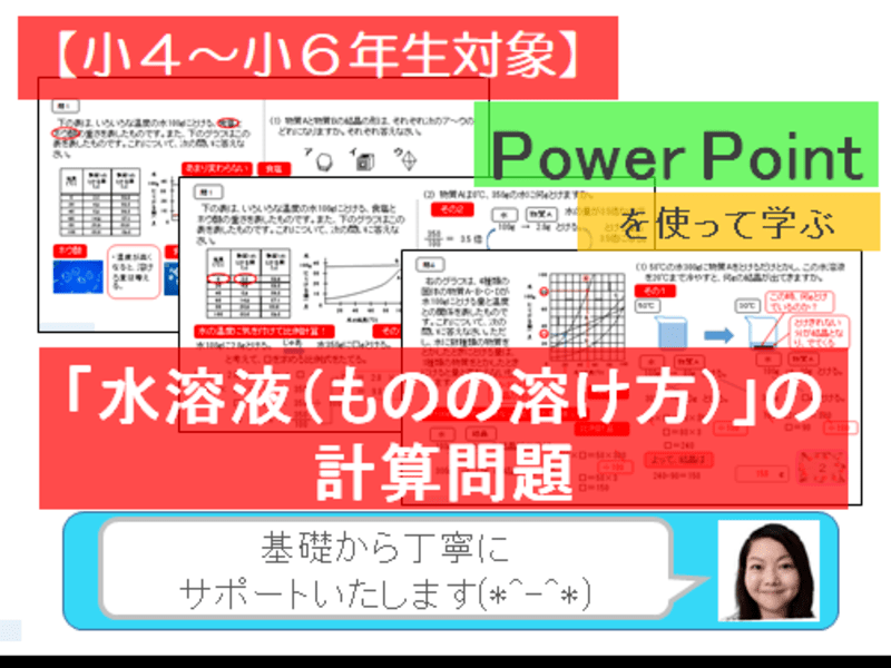 オンライン講座 個別指導 プロが教える理科講座 ものの溶け方の計算 By 川野 ゆみ ストアカ