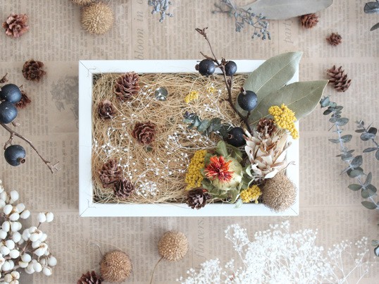 新宿 代々木の 秋のドライフラワーフレームアレンジ By Furukawa Reina ストアカ