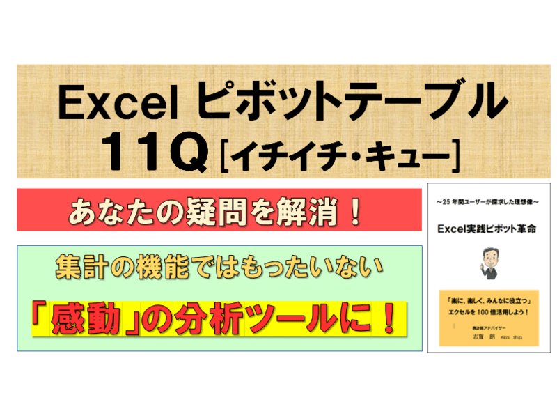 Excelピボットテーブル11Q 30分で疑問を解消！ / 志賀 朗