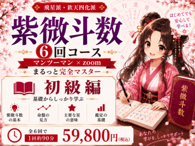 占い師の為の今すぐ使える！たった6回でマスターする紫微斗数講座