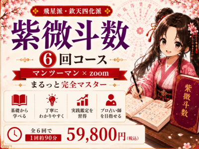 占い師の為の今すぐ使える！たった6回でマスターする紫微斗数講座