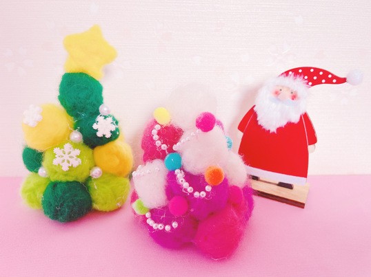 ♥️羊毛フェルト♥️9月のアレンジメント♪ 羊毛フェルトでボールクリスマスツリーを作ろう / 高橋 千亜季