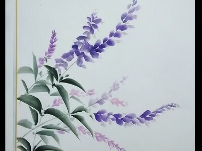 墨彩画　アート　骨董　絵画 西宮】繊細で大胆な墨彩画を描きます。筆と墨を使ってみましょう