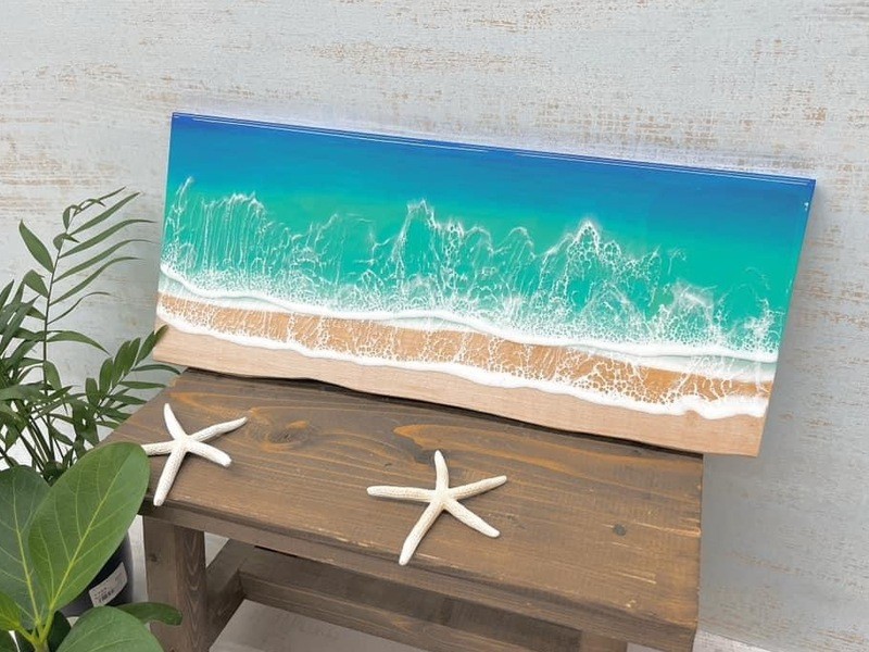 2回コース】レジンで作る1枚板の海アート（18才以上） / ユニディ  