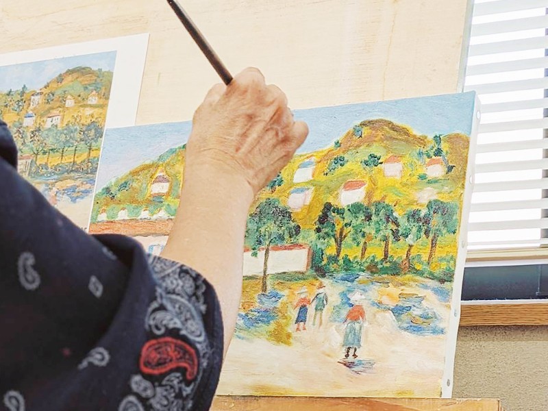 自分で書いた油絵です！ 道具不要】手ぶらではじめての油絵【全4回】 / Naramix (Tateiwa marina）