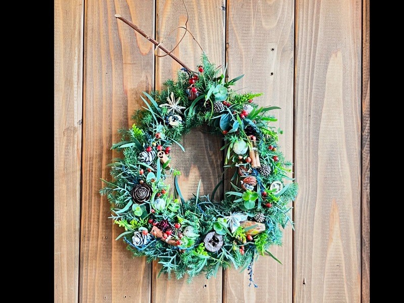 クリスマスリース、しずく型リース