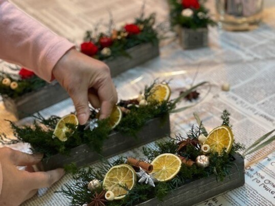 専用感謝sale＊パンパスツリーのジャンボドライボトル＆コットンのブリキアレンジ 木の実・大人シックなホワイトツリー☆クリスマスツリー☆ナッツ