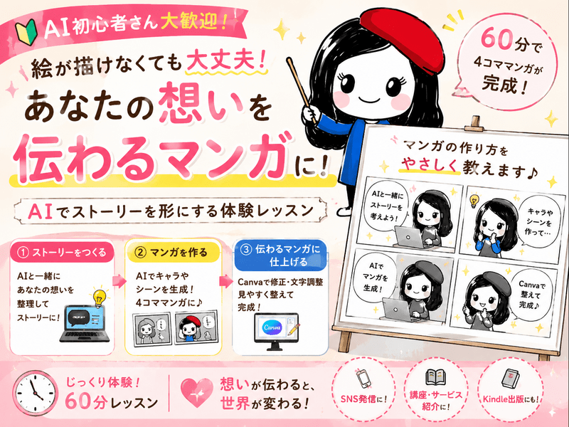 AI漫画で副業・Kindle出版！絵が描けなくてもできる初心者講座