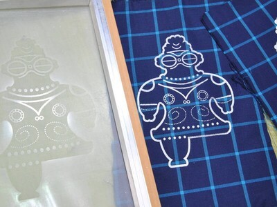 タビさま専用 上村松園「若葉」デジタルプリント・シルクスクリーン