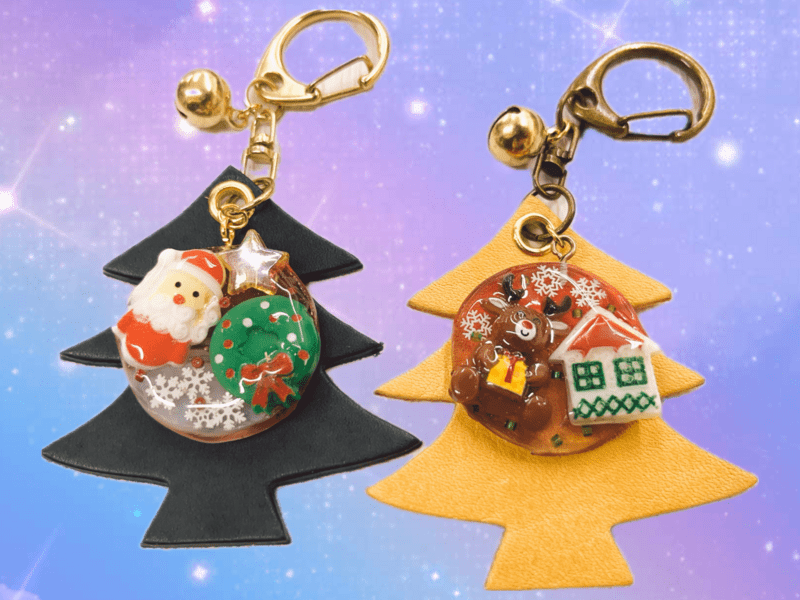 X'mas☆雪ダルマとツリー　他レジンキーホルダー計6点 X´mas☆雪ダルマとツリー 他レジンキーホルダー計6点