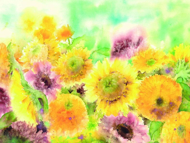 色とにじみを楽しむ〟水の彩り透明水彩教室【花にも詳しくなれる
