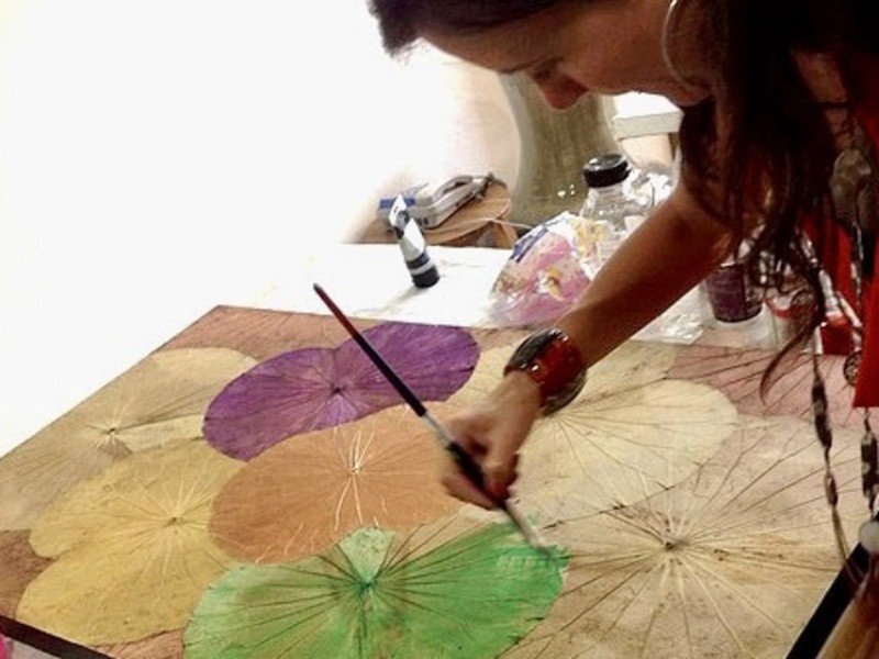 奈良県内の 奈良ロータスリーフペインティング By ヒマパンジャパン By 加藤 美由紀 ストアカ