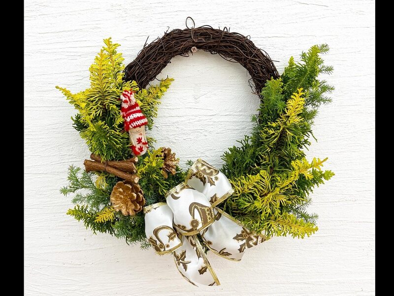 本物の木で作るクリスマスのハーフリース（4歳以上親子参加可能