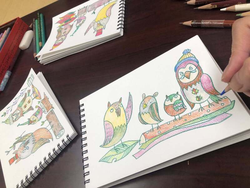 イラスト　ポップ画　色鉛筆　自作画　オリジナル画 大人の色鉛筆イラスト / Noenoe art work