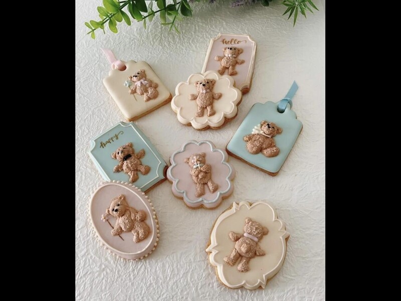 もふもふでぷくぷく ボンくまちゃんのアイシングクッキー / H Sachi