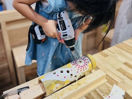 竹用ドリルでつくる竹あかり【LED・台座付き】 / 岩瀬 久美子