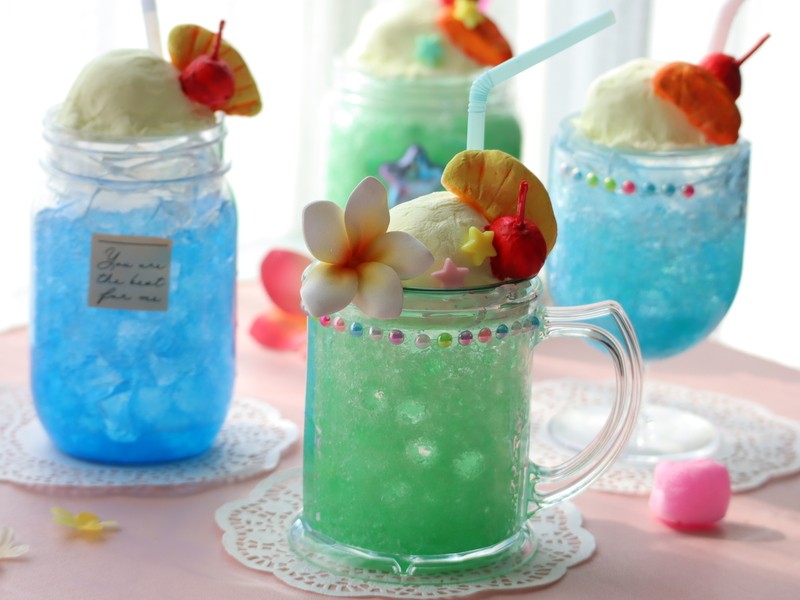 夏休み工作・クリームソーダ&フラッペのスイーツ貯金箱作ろう / あお あお
