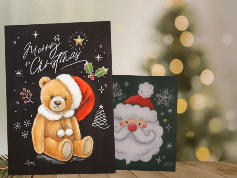 クリスマス テディベアの立体アート クリスマス テディベアの立体アート テディベア専門店がお届けする