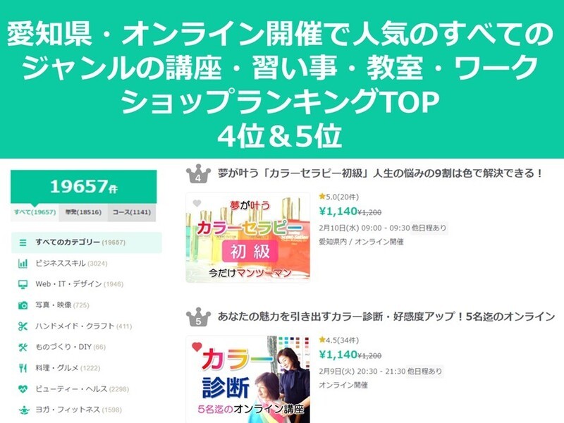 愛知県内の 幸せになるための カラーセラピー3本セレクト クイックバージョン By 澤田 由実 ストアカ