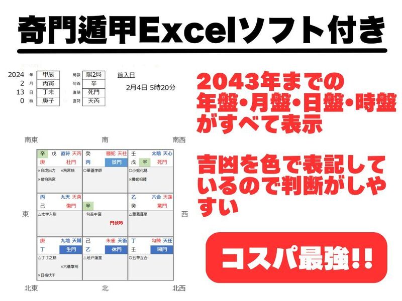 時空とつながる奇門遁甲Excel版！　2 時空とつながる奇門遁甲Excel版！ 2