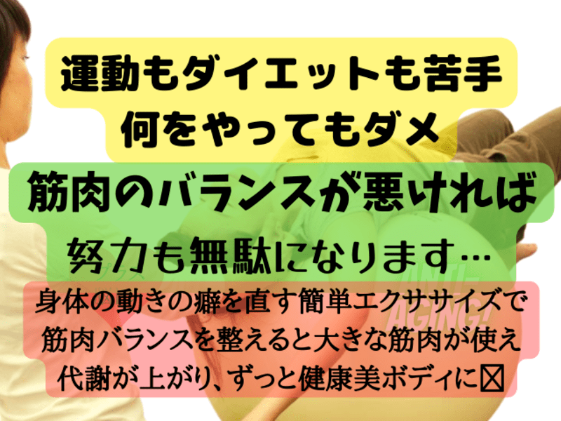 体型が気になる４０～５０代の女性に最適なエクササイズ【入門編】の画像