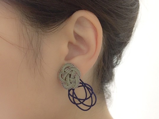 水引アクセサリー】「梅結び」でつくるフラワーピアスorイヤリング