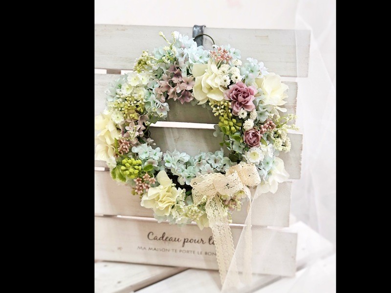 浅草 上野の 初心者さん大歓迎 ふわふわのシュガーリース フラワーアレンジ By 由良 瑞穂 ストアカ