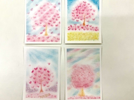 誰でも簡単に絵が描ける3色パステルアート新宿教室♪講師：日下孝子 