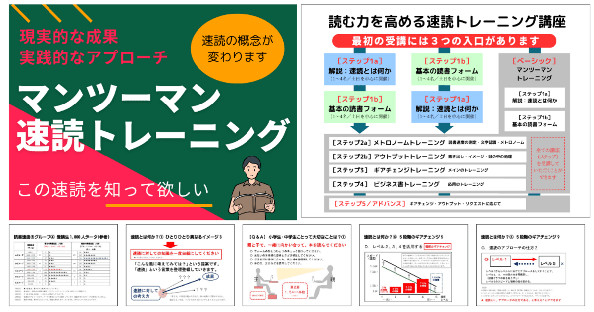 速読】読む力を高める速読［べーシック］マンツーマントレーニング