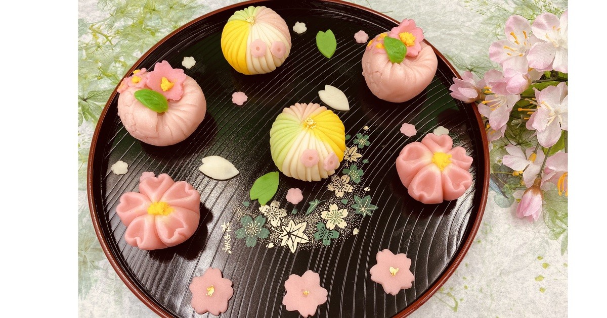 初心者が70分で作る季節の練り切作り！🌸初春（3～4月）抹茶