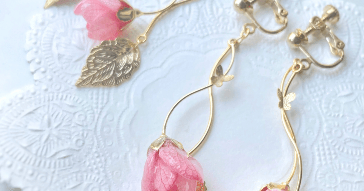 レジン経験者・季節限定】本物のお花でつくるレジンアクセサリー講座