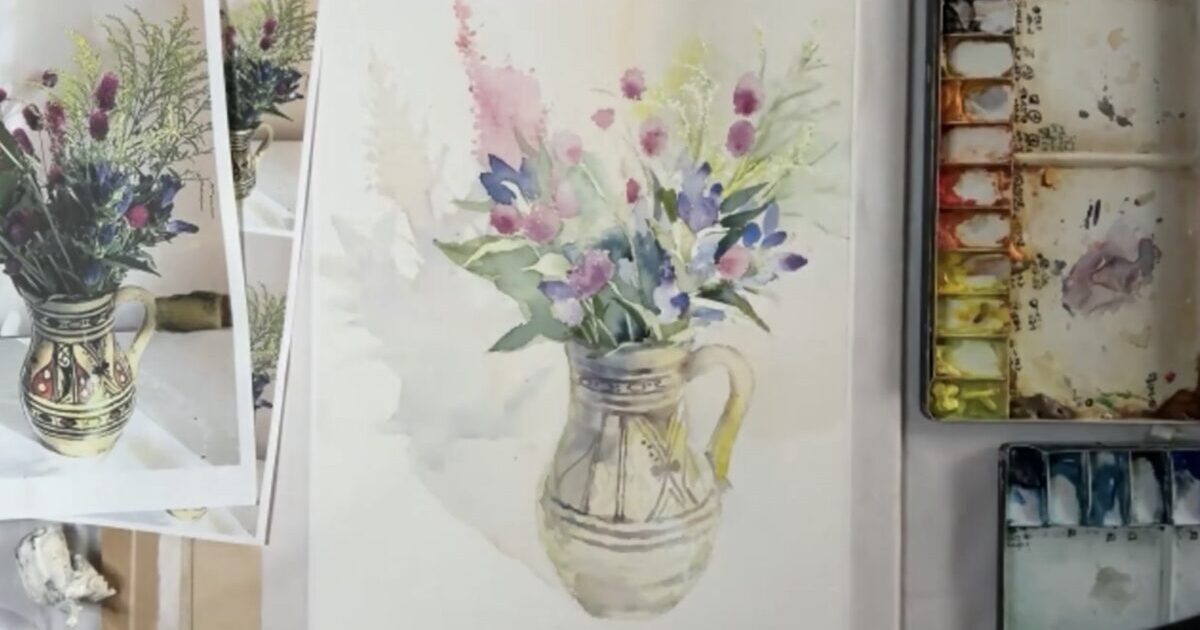 花を描く「大人の透明水彩画講座」 / 山根 さちえ