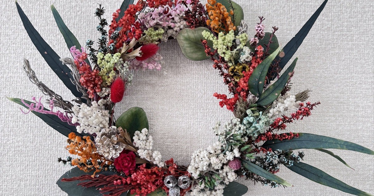 オーストラリアンワイルドフラワーでクリスマスリースを作ろう麻布十番