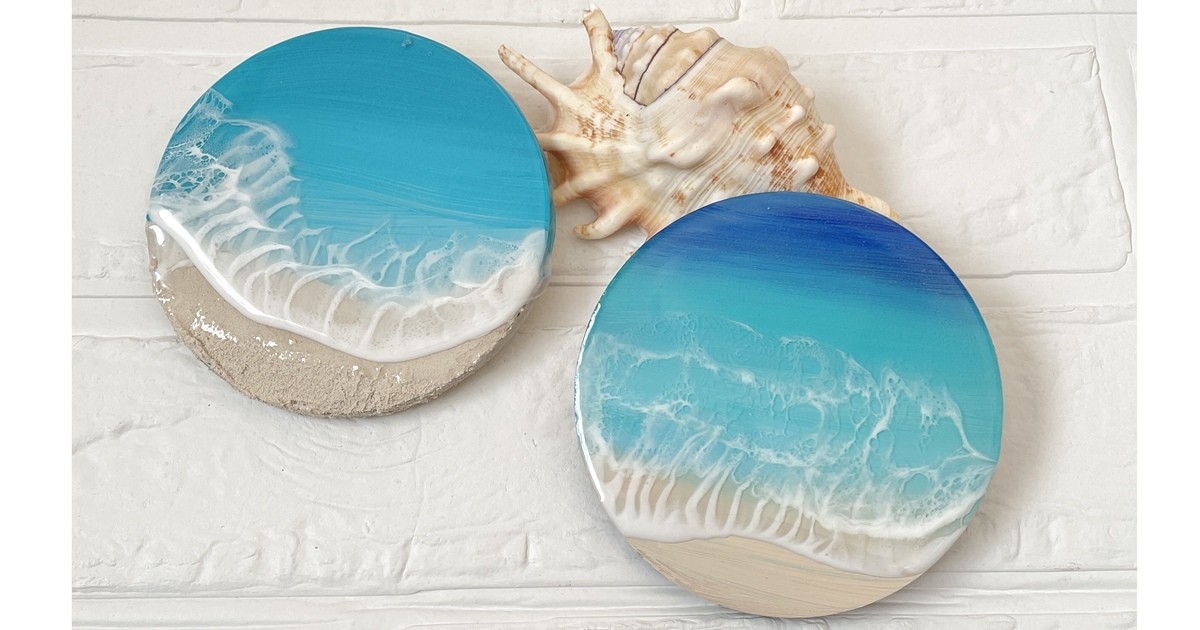 オーシャンレジンアート ～コースター～ / 安山 京子