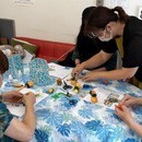 リボンレイ・ハンドメイドのお教室マカナアロハの講座の風景