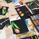 南林間 チョークアート教室の講座の風景