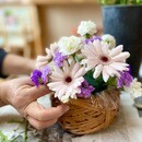 お花で笑顔と幸せを伝えるお花の教室。の講座の風景