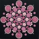 コロコロかわいい❤　「曼荼羅ドットアート」の講座の風景