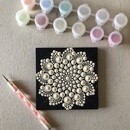 コロコロかわいい❤　「曼荼羅ドットアート」の講座の風景