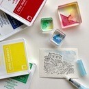 インクとスタンプで自由に描く！誰でも簡単に絵が完成の講座の風景