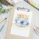 水彩画を気軽に楽しみましょうの講座の風景