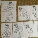 似顔絵の基本に忠実に『ゆる〜く』絵を教えますの講座の風景