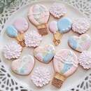 ニュアンスカラーの大人可愛いアイシングクッキーの講座の風景