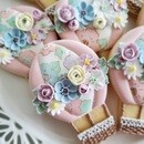 ニュアンスカラーの大人可愛いアイシングクッキーの講座の風景