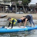 【京都】英語でヨガ+インサイドフロー＋サップヨガの講座の風景