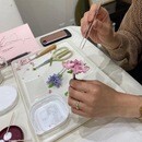 つまみ細工を鎌倉生まれのBlossomArtでの講座の風景